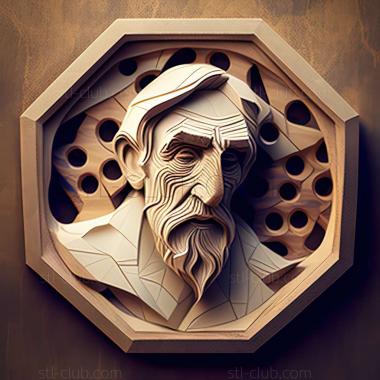 3D model antoni gaudi (STL)